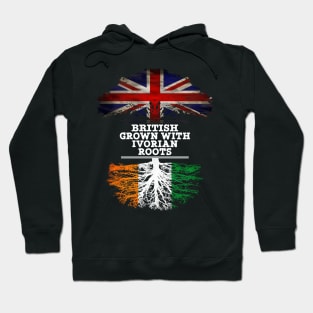 British Grown With Ivorian Roots - Gift for Ivorian With Roots From Ivory Coast Hoodie